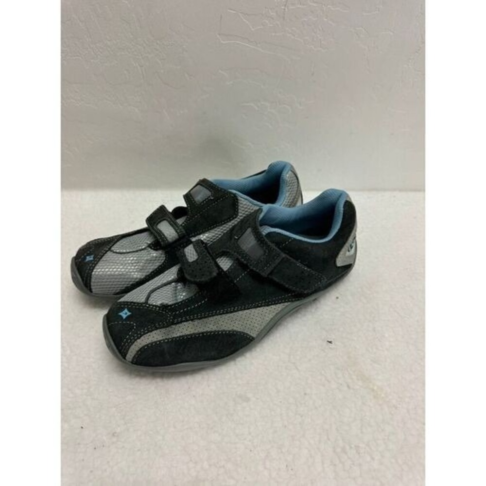 Specialized Women's Cycling Shoes Black Gray‎ Blue Hook Loop Size 39 EU